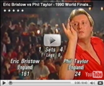Eric Bristow vs Phil Taylor - 1990 World Finals Part 10