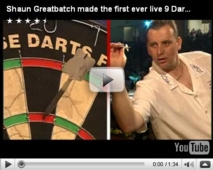 Shaun Greatbatch first ever live 9 Darter on tv